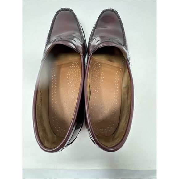 GH Bass Shoes Mens Size 10.5D Walter Burgundy Weejuns Penny Loafers Slip On - Picture 12 of 16